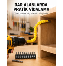 12 Parça Akrobat Bits Seti Çok Amaçlı Vidalama Dayanıklı Çelik Yeni Nesil