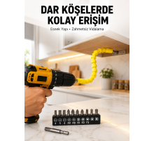 12’li Akrobat Bits Vidalama Seti Esnek Uç Çok Yönlü Kullanım Yeni Nesil