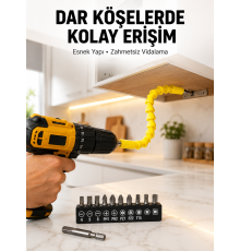 12’li Akrobat Bits Vidalama Seti Esnek Uç Çok Yönlü Kullanım Yeni Nesil