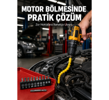 12 Parça Vidalama Uç Seti Akrobat Tasarım Dayanıklı Metal Yeni Nesil