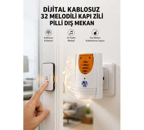 Kablosuz Kapı Zili Düzenli ve Konforlu Yaşam Alanları İçin Yeni Nesil