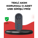 Isıya Dayanıklı 3 USB Portlu Güvenlikli Priz – Akıllı Enerji Yönetimi