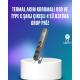 4 Priz 2 USB 1 Type-C Akım Korumalı Çoklu Priz Led Anahtarlı