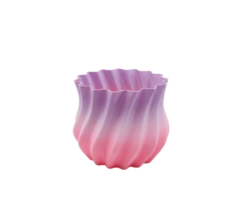 3D KIVRIMLI VAZO PEMBE