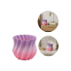 3D Kıvrımlı Pembe Lila Vazo Modern Dekoratif Şık Ev Aksesuarı