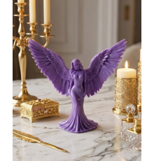 3D Lila Melek İnsan Biblo Estetik Dekoratif Obje