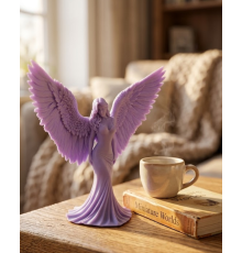 Lila Melek Biblo 3D Dekoratif Angel Figür Ev Aksesuarı