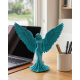 Turkuaz Melek Biblo 3D Dekoratif Angel Figür Küçük Boy Ev Aksesuarı