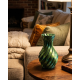 3D Spiral Yeşil Vazo Modern Tasarım Dekoratif Ev Aksesuarı