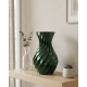3D Spiral Yeşil Vazo Modern Tasarım Dekoratif Ev ve Ofis Aksesuarı
