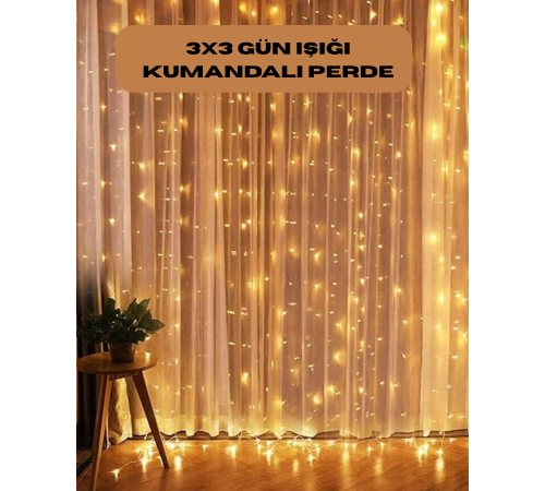 8 Fonksiyonlu Uzaktan Kumandalı Günışığı Perde Peri Led Dekoratif Işık