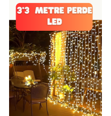 300 LED Perde Işık – Sıcak Beyaz Dekoratif Aydınlatma