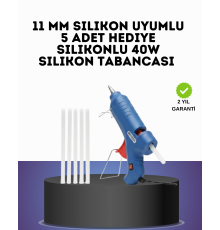 40W Sıcak Silikon Tabancası 5 Silikon Hediyeli Dayanıklı Tasarım