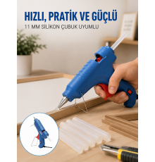 40W Sıcak Silikon Tabancası 5 Silikon Hediyeli Dayanıklı Tasarım Yeni Nesil