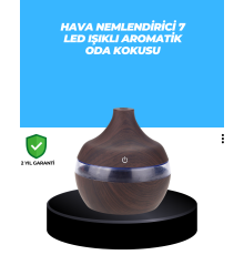 7 Renk Dinlendirici LED Işıklı Aroma Buhar Makinesi