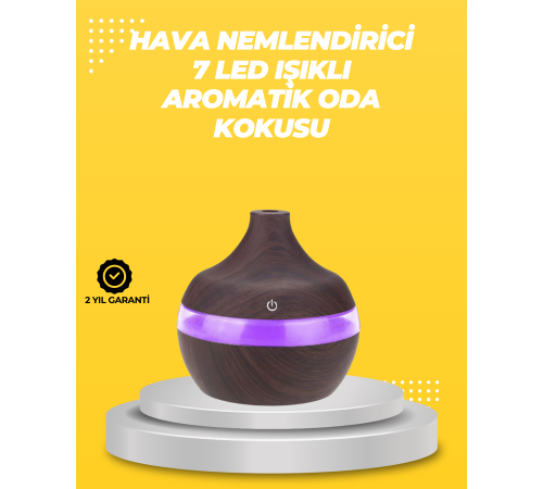 7 Renk LED Işıklı Ultrasonik Aroma Difüzör 300 ml
