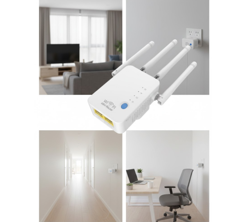 Ev ve Ofis İçin WiFi Güçlendirici WPS Düğmeli Güvenli Tekrarlayıcı