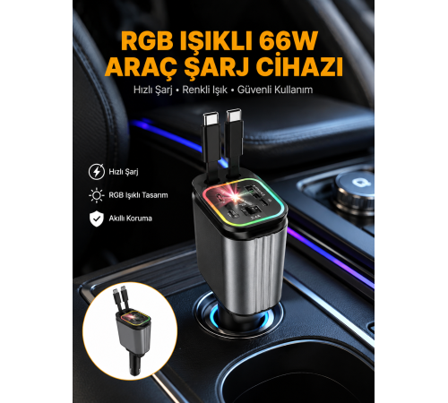 Kia, Seat, Mazda, Mitsubishi Araçlar için Çok Fonksiyonlu Araç Şarj Adaptörü Yeni Nesil
