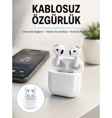 4.Nesil Bluetooth Kulaklık Yüksek Ses Kaliteli Dokunmatik Kontrol Özellikli Yeni Nesil