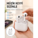 Yeni Nesil Bluetooth Kulaklık Beyaz Çağrı Cevaplayabilen Kablosuz Yeni Nesil
