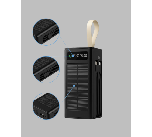 Taşınabilir Güneş Panelli Powerbank Çoklu Cihaz Şarj Destekli
