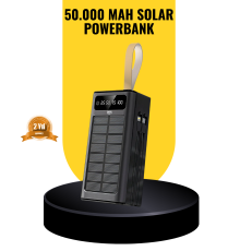 Taşınabilir Güneş Panelli Powerbank Çoklu Cihaz Şarj Destekli