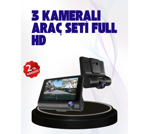 170° Geniş Açılı Araç Kamerası – 4.0” IPS Ekranlı Full HD DVR