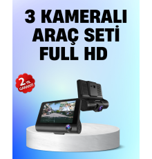 Full HD 1080P 3 Kameralı Araç DVR – Gece Görüşlü ve G-Sensörlü Güvenlik Çözümü