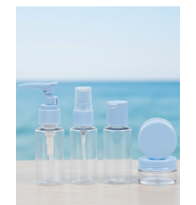 5’li Seyahat Dolum Şişe Seti 30 ml Şeffaf Taşıma Çantalı