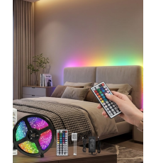 Kumandalı RGB Şerit Led 5 Metre Renk Değiştiren Dekoratif LED Işık