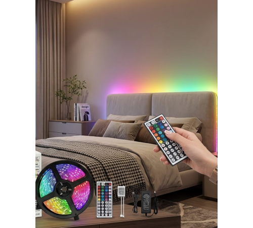5 Metre RGB LED Şerit Kumandalı 5050 Renk Değiştiren LED Strip