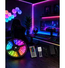 5 Metre RGB LED Şerit Kumandalı 5050 Renk Değiştiren LED Strip