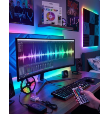 5050 RGB LED Şerit 5 Metre Uzaktan Kumandalı Ortam Aydınlatma Led
