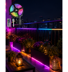 LED Strip RGB 5 Metre Çok Renkli Kumandalı Şerit Led Işık Seti
