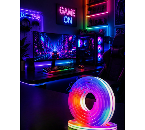 Uygulama Kontrollü RGB Neon Led Şerit Işık 16 Milyon Renk Destekli