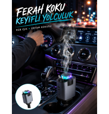 Araç Çakmak Girişli Şarj Cihazı Nemlendirici ve Aromaterapi Özellikli Yeni Nesil