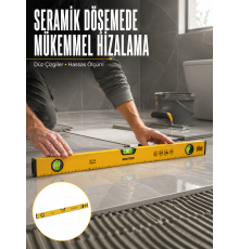 600 mm Su Terazisi Sarı Dayanıklı Gövde Hassas Ölçüm Yeni Nesil