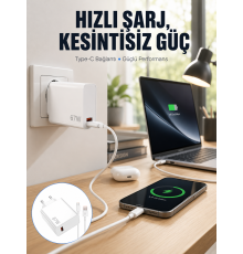 67W Type-C Turbo Şarj Cihazı – Aşırı Akım ve Isı Koruması, Seyahat Uyumlu Yeni Nesil