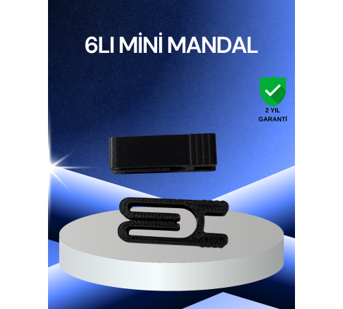Poşet Kapatma Mandalı Hava Geçirmez 6 Adet Set