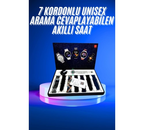 Akıllı Saat Çoklu Kordon Seçenekli Dokunmatik Ekran Nabız Sensörlü