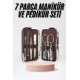 Çantalı 7 Parça Manikür Pedikür Seti Tırnak Makası Cımbız Törpü
