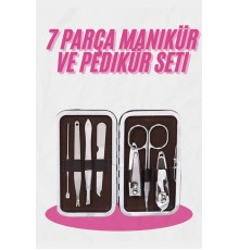 Deri Çanta Hediyeli 7 Parça Manikür-Pedikür Tırnak Bakım Seti
