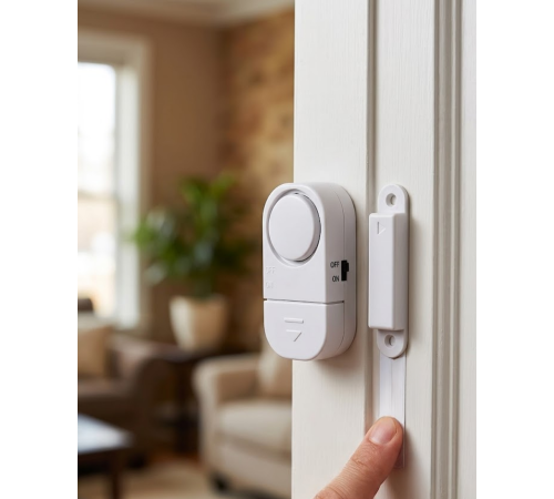 Kapı Alarmı Pencere Sensörü 90 dB Sesli Güvenlik Sistemi Kolay Montajlı