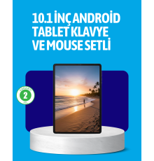 Android 15 Tablet Klavyeli Mouse’lu Profesyonel Set