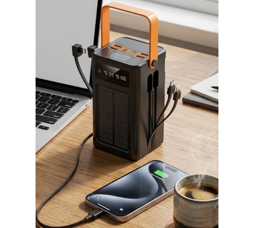 Güneş Enerjili Taşınabilir Powerbank Yüksek Kapasiteli Hızlı Şarj Özellikli