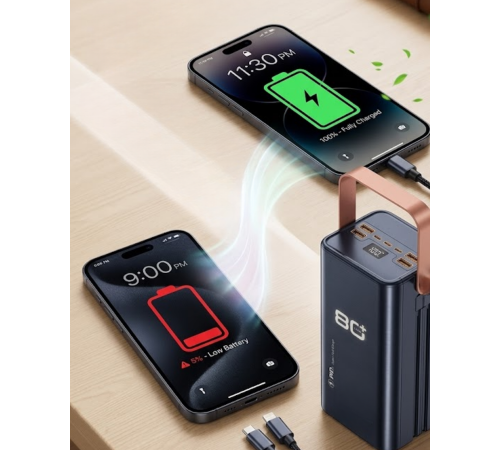 80000 mAh Taşınabilir Powerbank Süper Hızlı Şarj Çoklu Çıkış ve LED Göstergeli