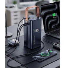 80000 mAh Taşınabilir Powerbank Süper Hızlı Şarj Çoklu Çıkış ve LED Göstergeli