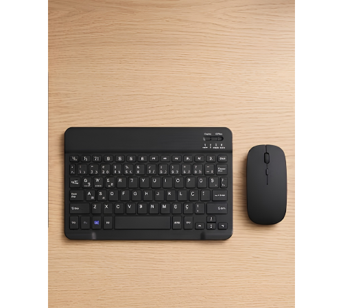 Sessiz Tuşlu Kablosuz Klavye Mouse Seti Çoklu Cihaz Uyumlu