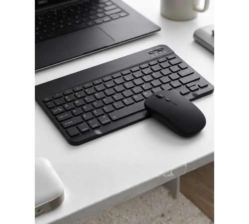 Kablosuz Bluetooth Klavye Mouse Seti Wireless Sessiz İnce Tasarım Çoklu Uyumlu