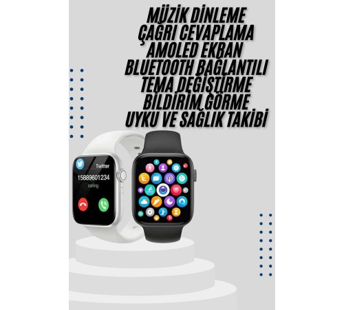 Akıllı Saat Yeni Nesil Android ve İOS Uyumlu Titreşim Modlu Alarm Kronometre
